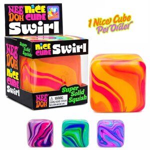 Nee Doh Blue/Green Nice Cube Swirl Sensory Toy Swirl Color Blend (1 Per Order)